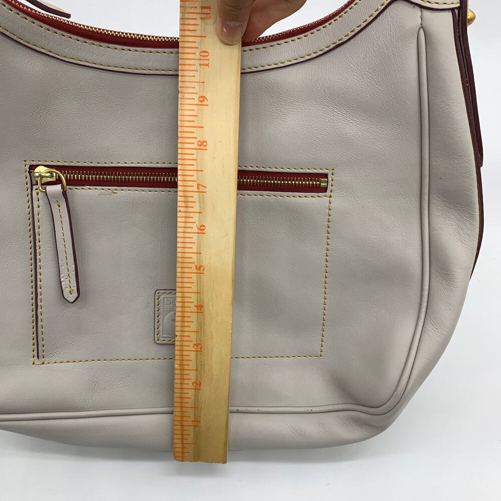 Dooney & Bourke Crossbody Florentine Leather Purse Ecru Large Bags - Picture 6 of 16